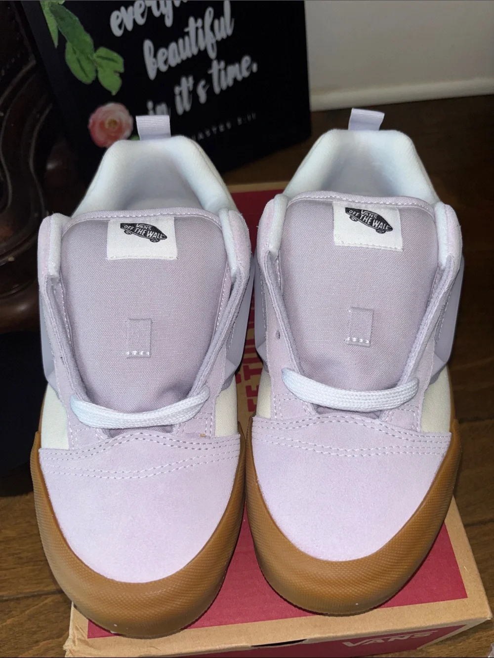 Vans Women's Old Skool Sneakers in Lavender, White & Gum
